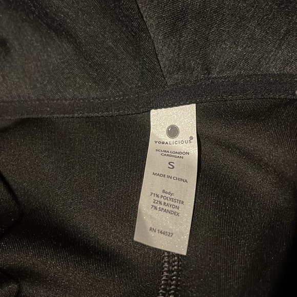 NWT! $132 Nordstrom Yogalicious London Open Front Scuba Cardigan - S - Picture 11 of 11